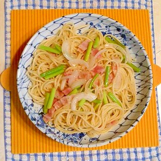 ニンニクの芽とベーコンのパスタ♪